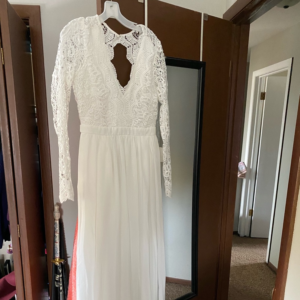 Long white dress NWT